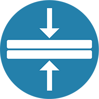 Mechanical advantages that compress the seal and ensure a good seal