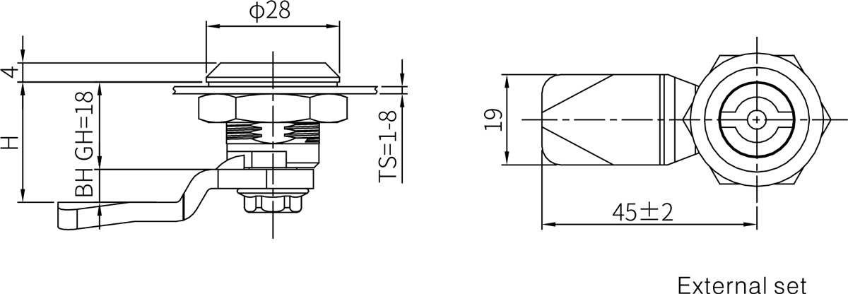 Quarter Turn Latch D1-1401(MS705)