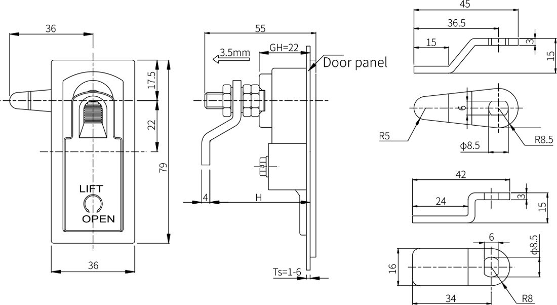 Compression Latches MS726-2