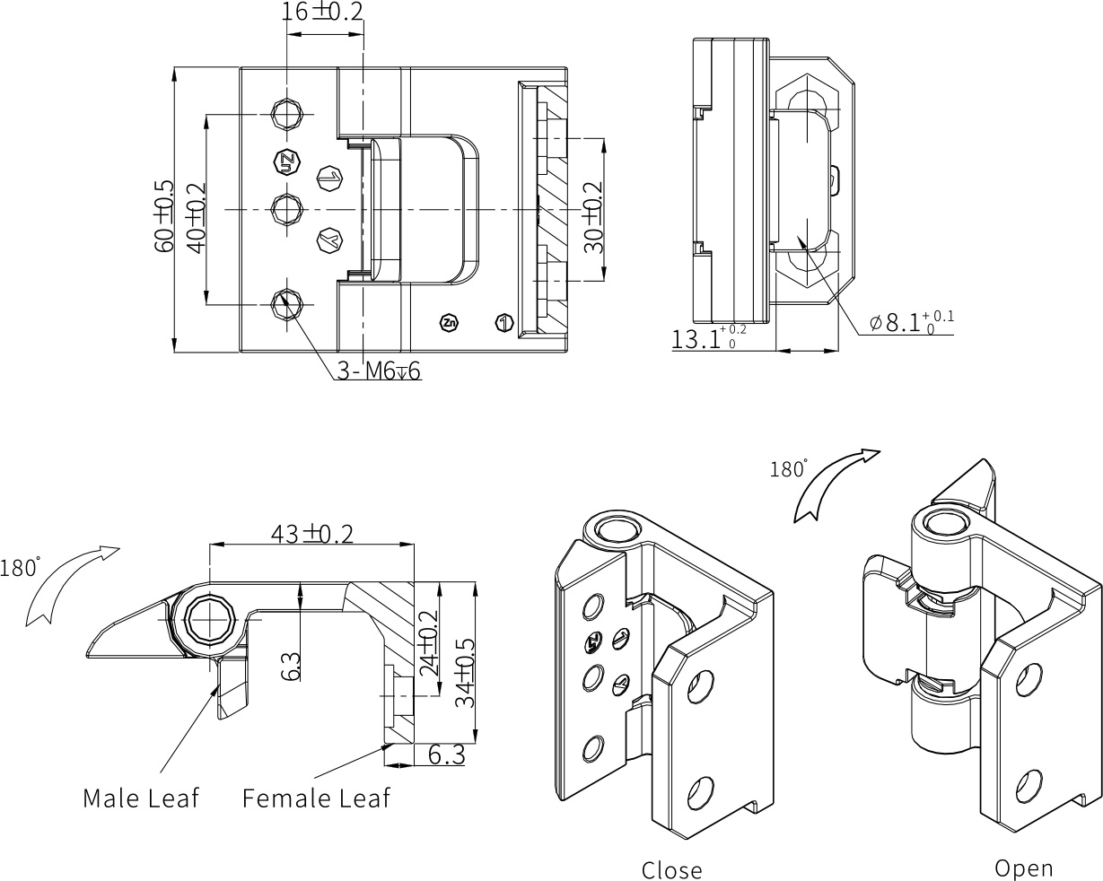 Concealed Hinges CL213-4