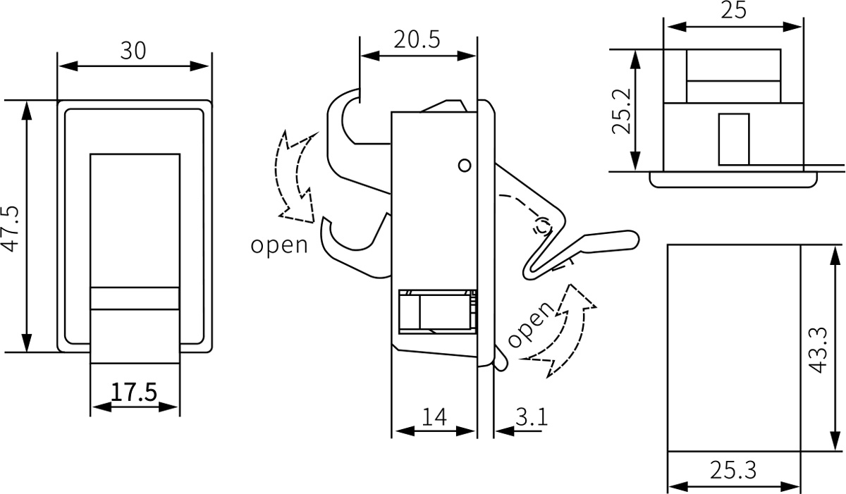 Draw Latches DK105