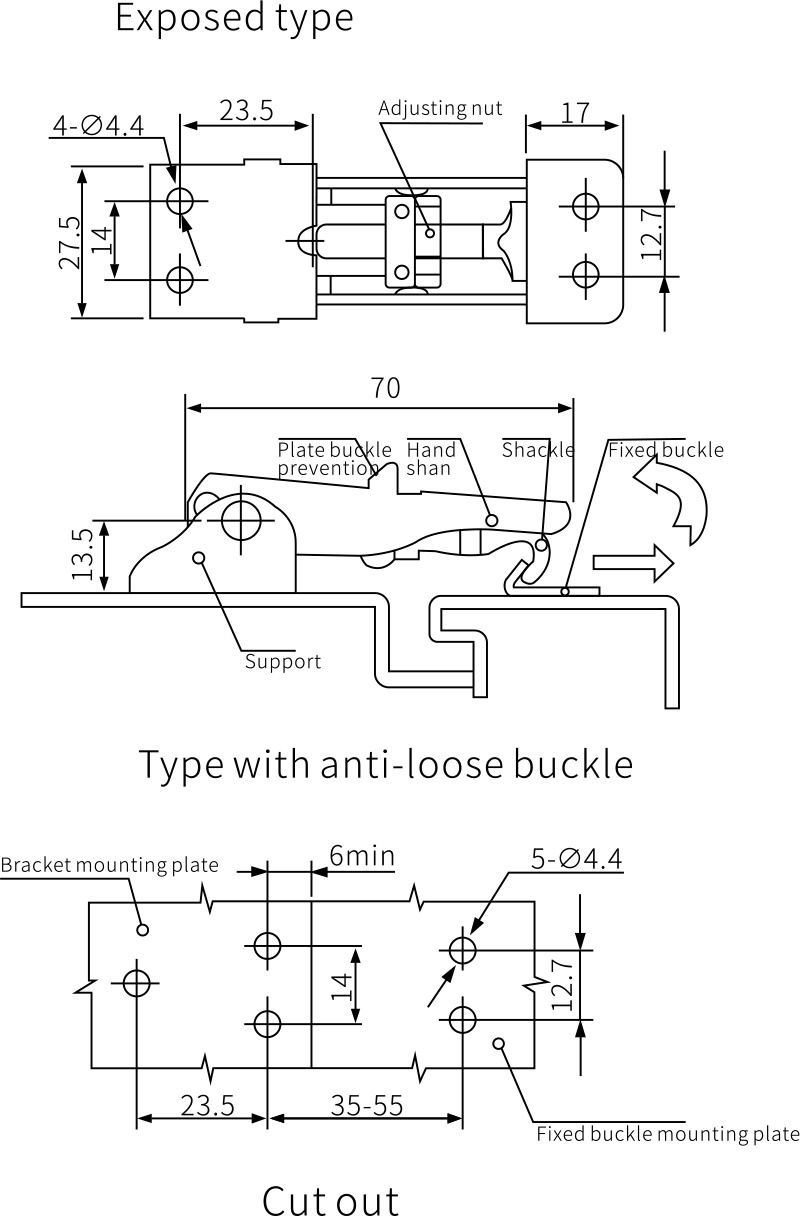 Draw Latches DK602