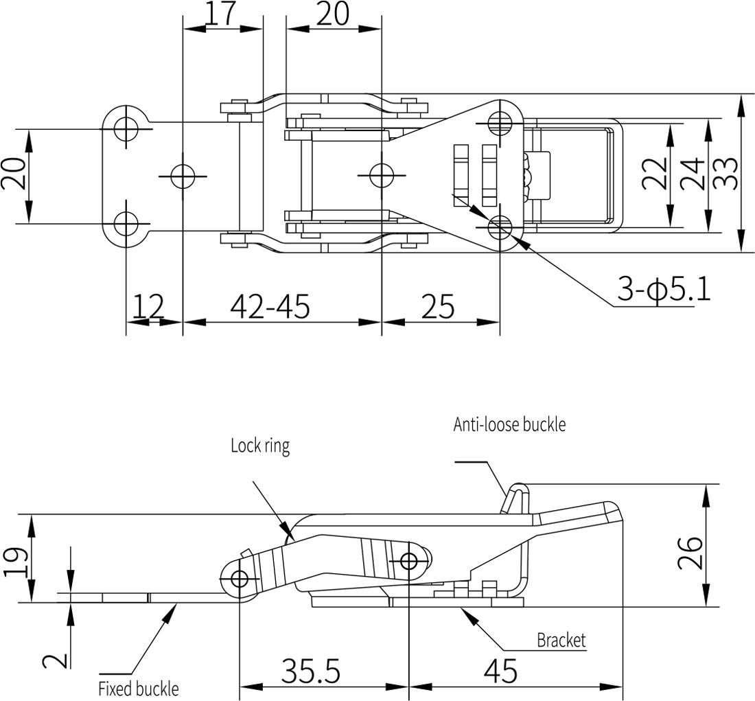 Draw Latches DK605