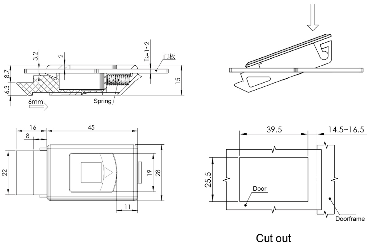 Draw Latches DK725-2
