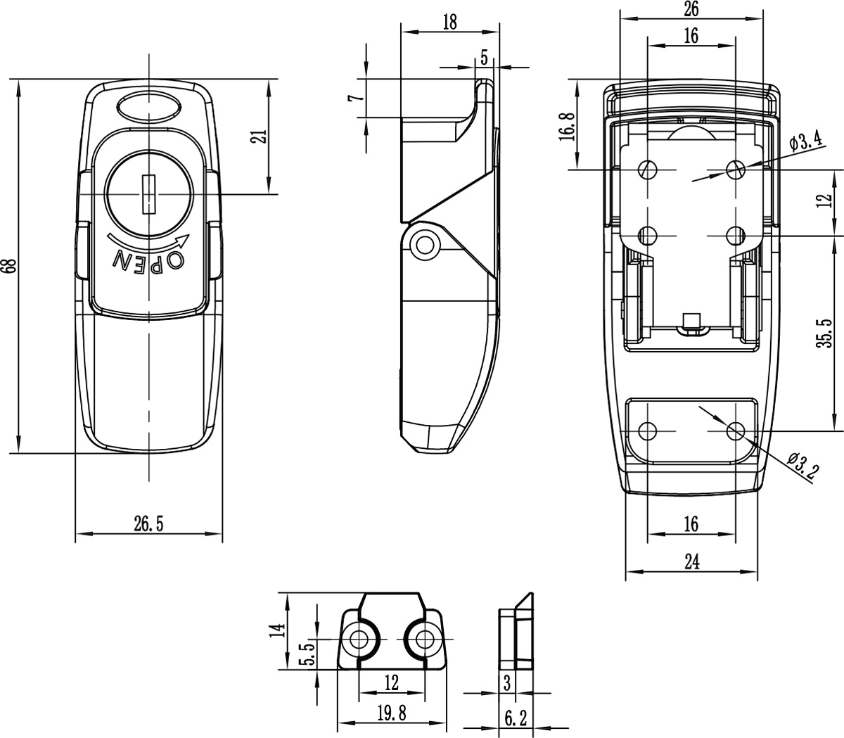 Draw Latches DKS