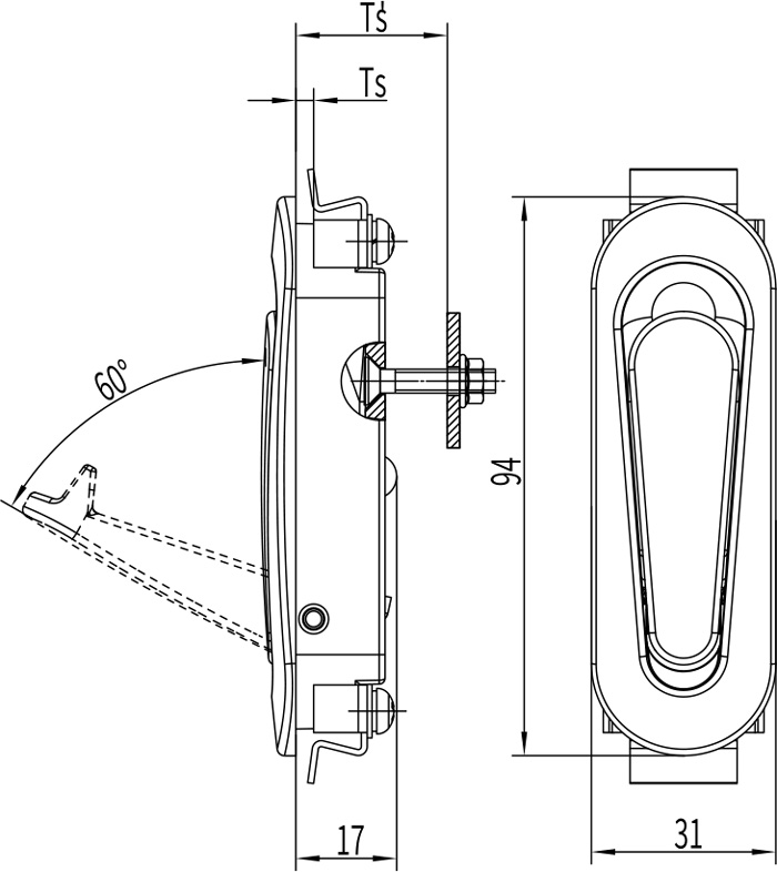 Flush Handle E-3100