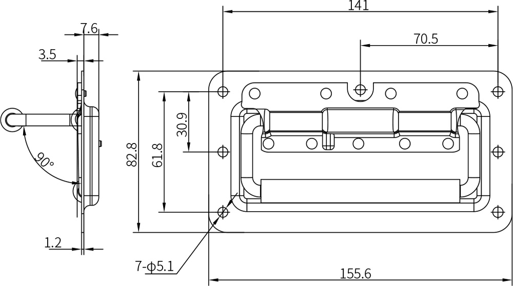 Folding Handle LS504-3
