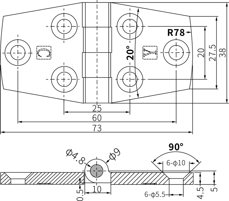 Free Swing Hinges CL067-2