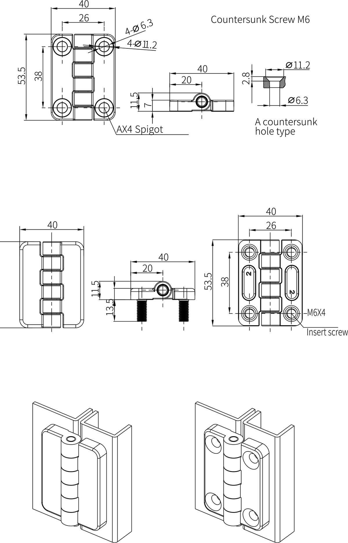Free Swing Hinges CL209-1/CL209-2