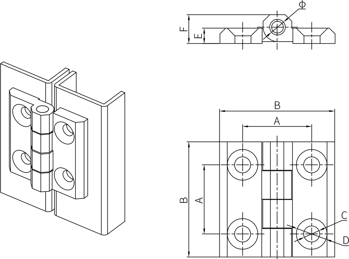 Free Swing Hinges CL226-1-2-3