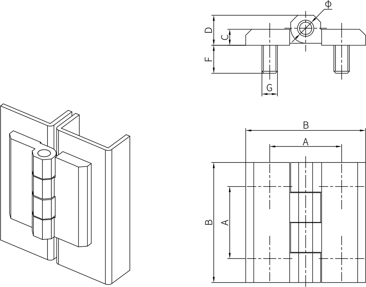 Free Swing Hinges CL226-1A-2A-3A