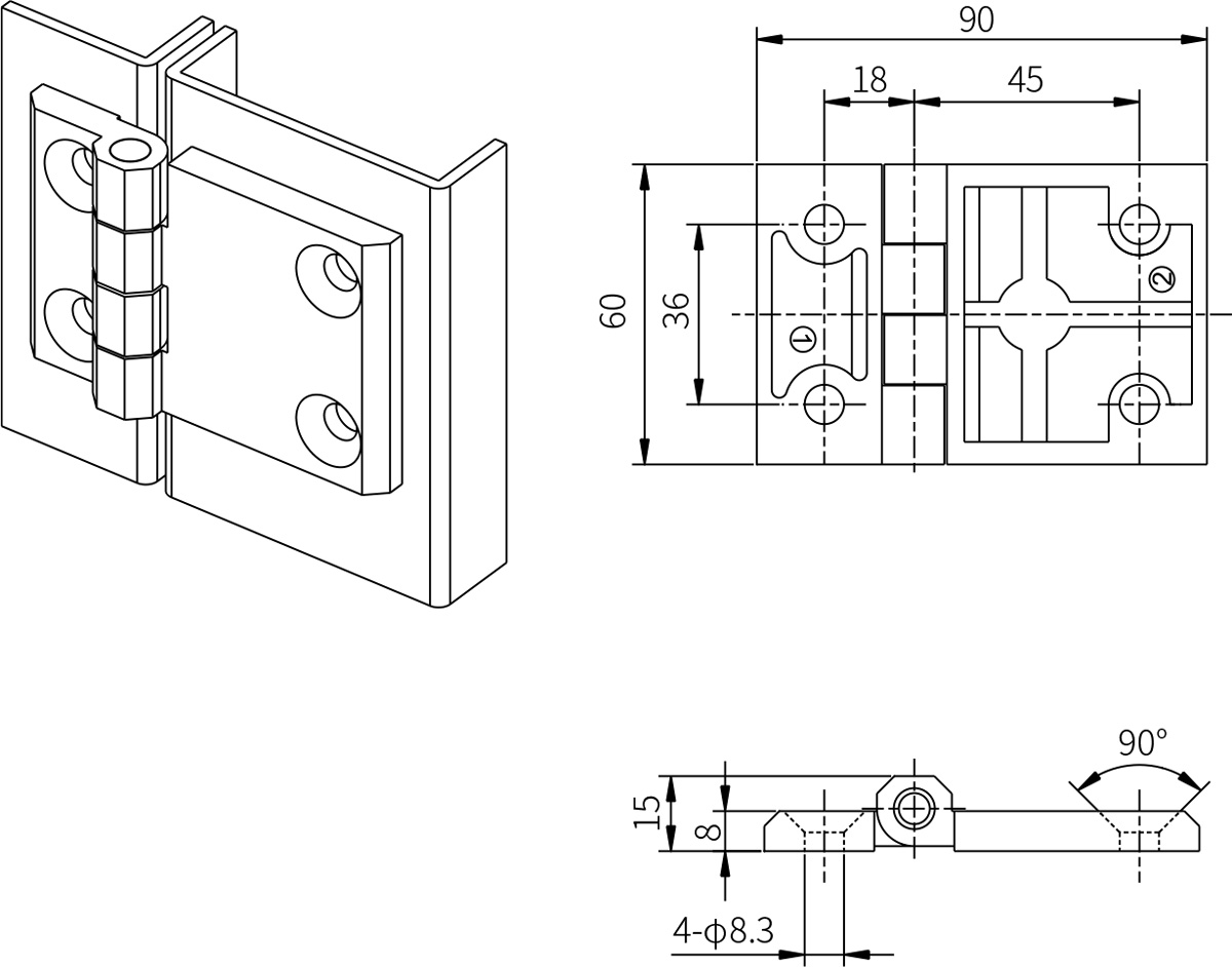 Free Swing Hinges CL226-4