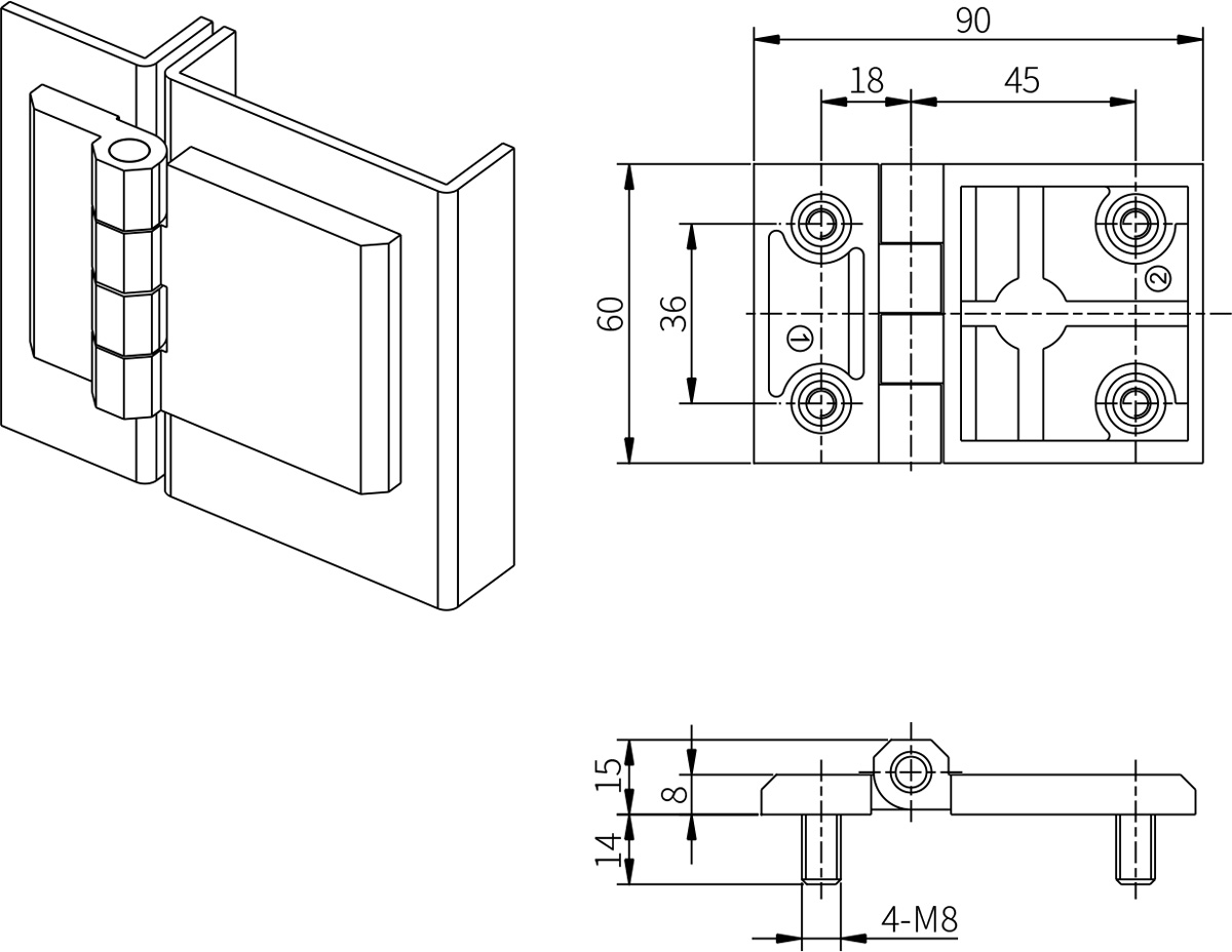 Free Swing Hinges CL226-4A