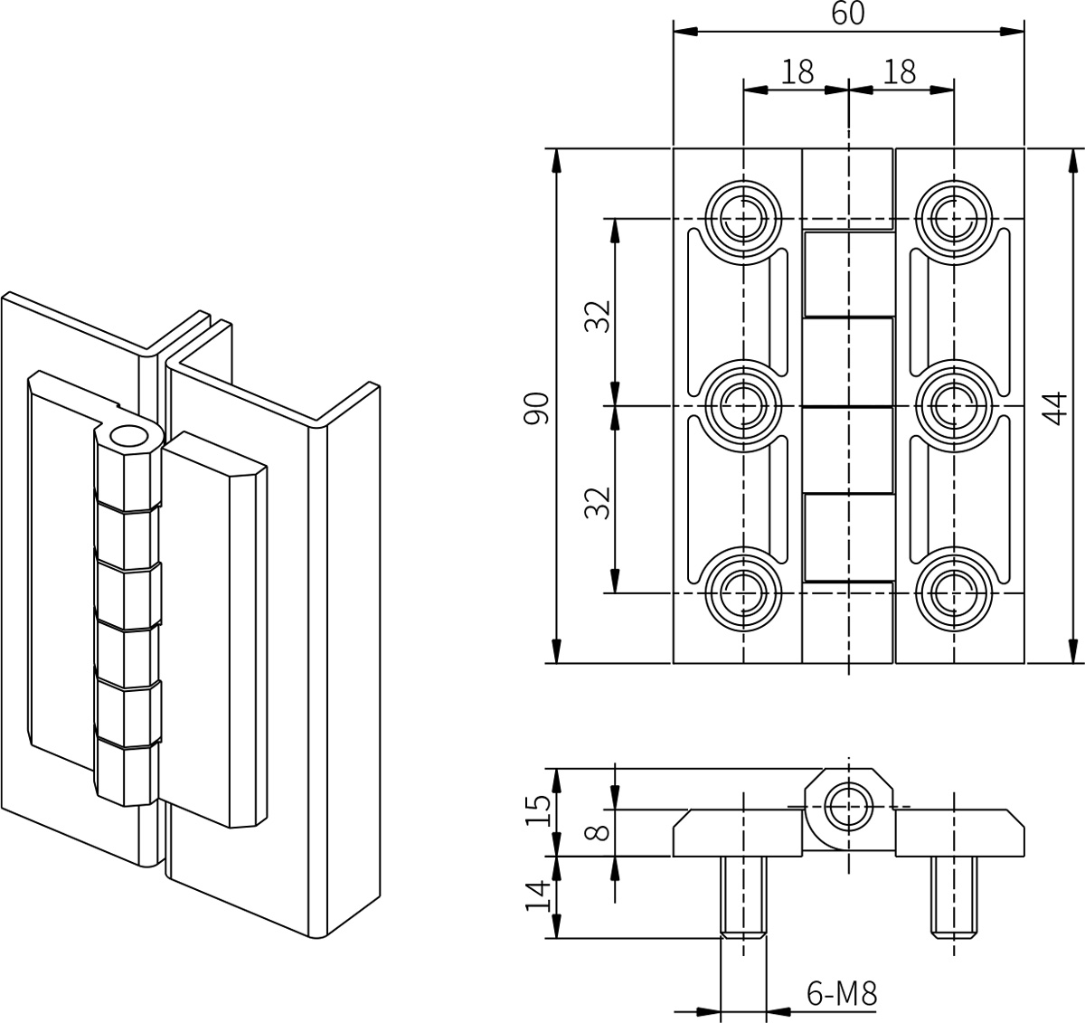 Free Swing Hinges CL226-5