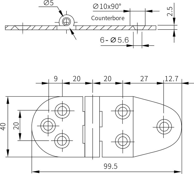 Free Swing Hinges CL238-2