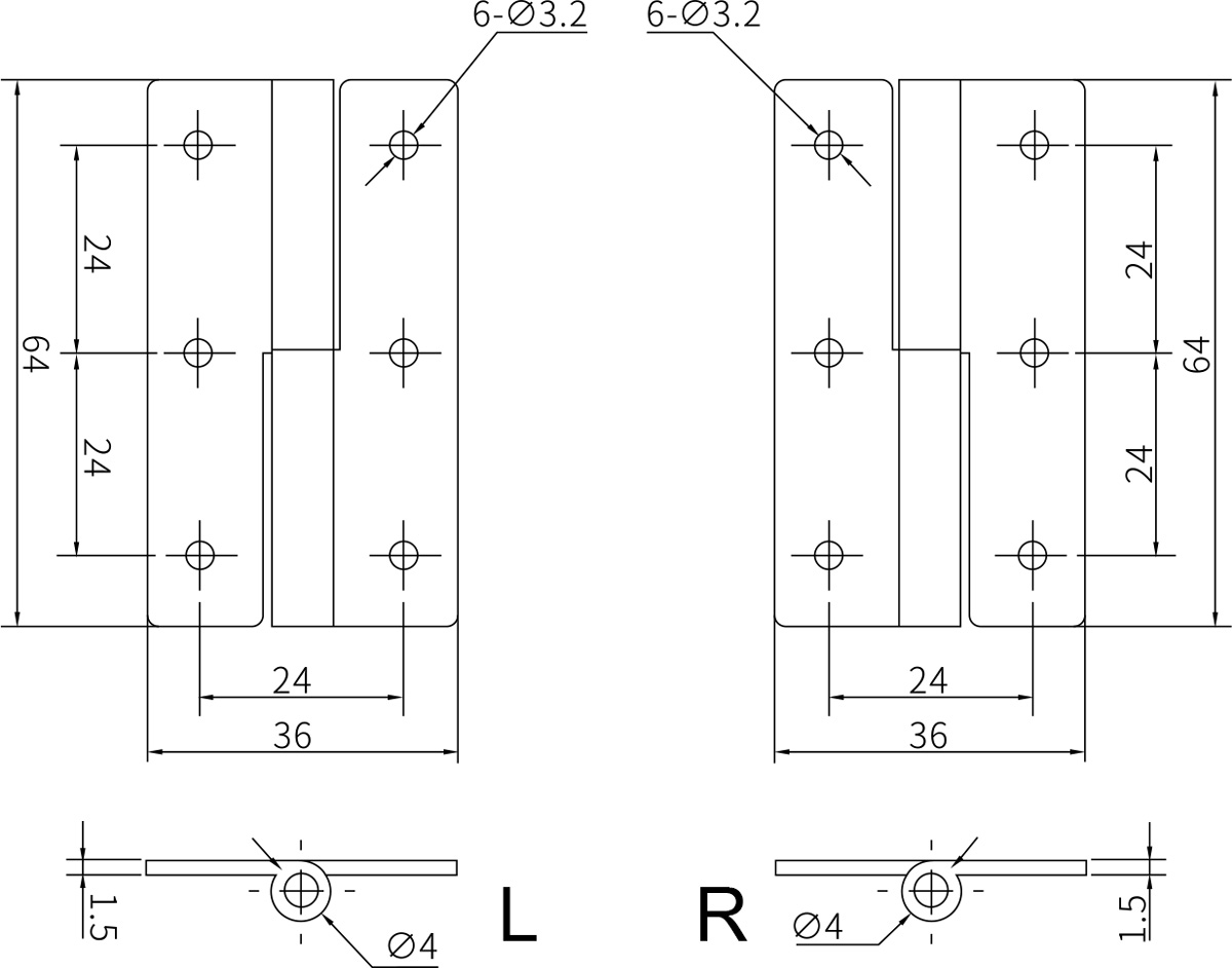 Free Swing Hinges CL253-7