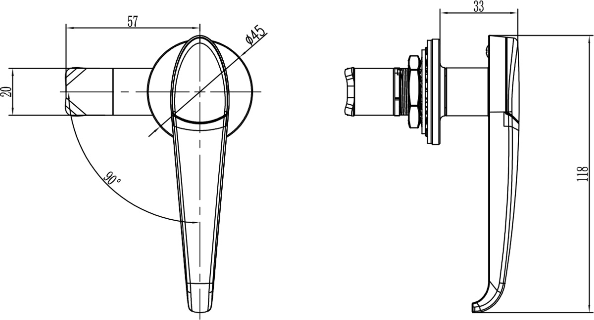 Handle Lock B-1300(MS308-2)