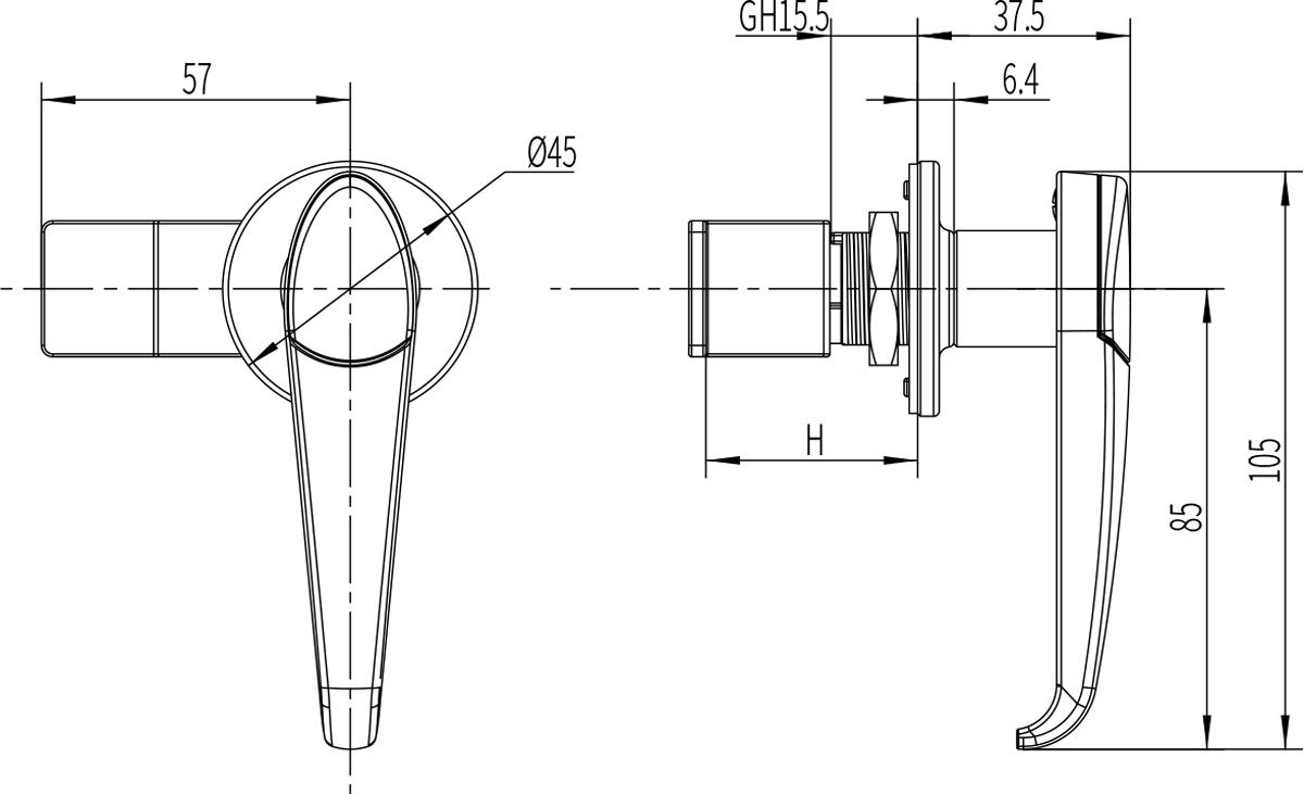 1.Material: 304 stainless steel 2.Surface treatment: Brushed, polishing 3.Function and use: It is suitable for single-point locking, and can be used for two-point and three-point locking. Realize the left and right opening function, rotate 90 degrees.