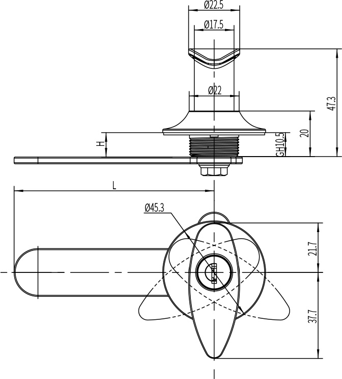 Handle Lock B-1302(A-19-1)