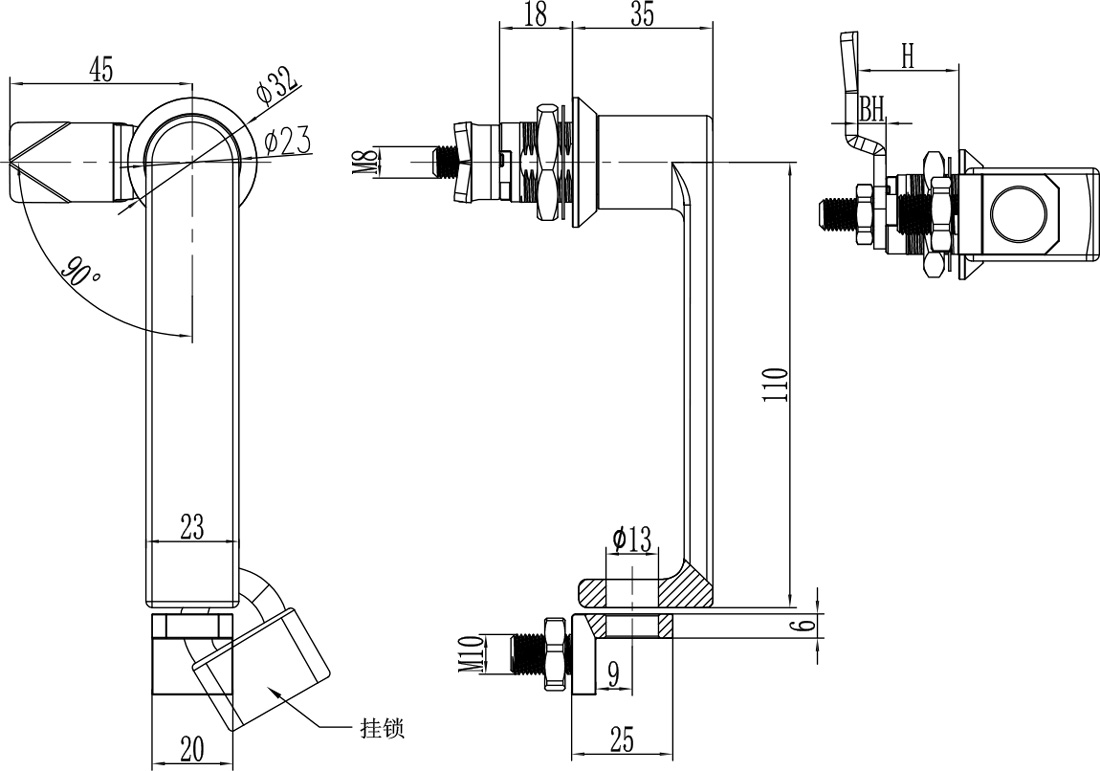 Handle Lock B-1312(MS868)