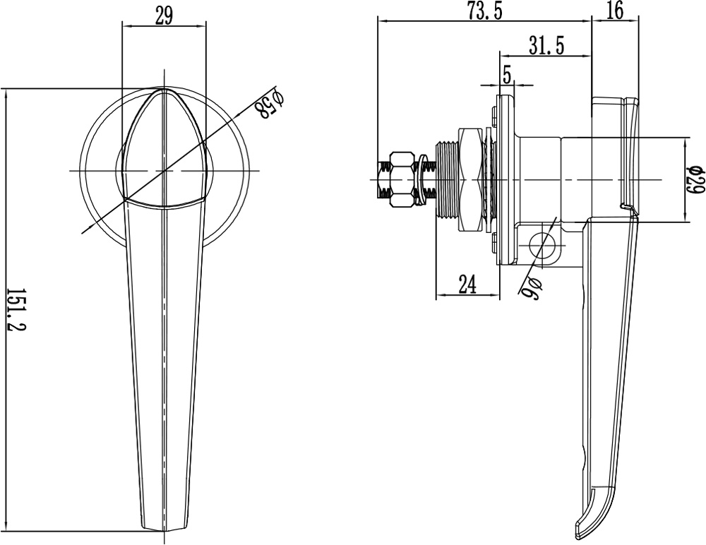 Handle Lock B-1319