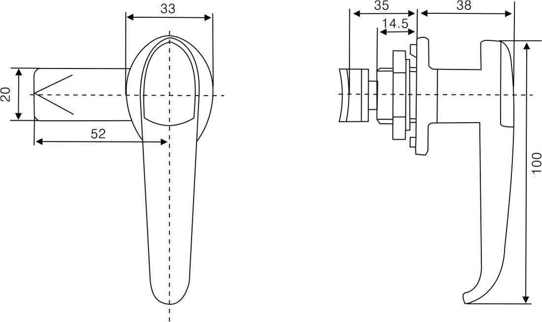 Handle Lock MS308-3