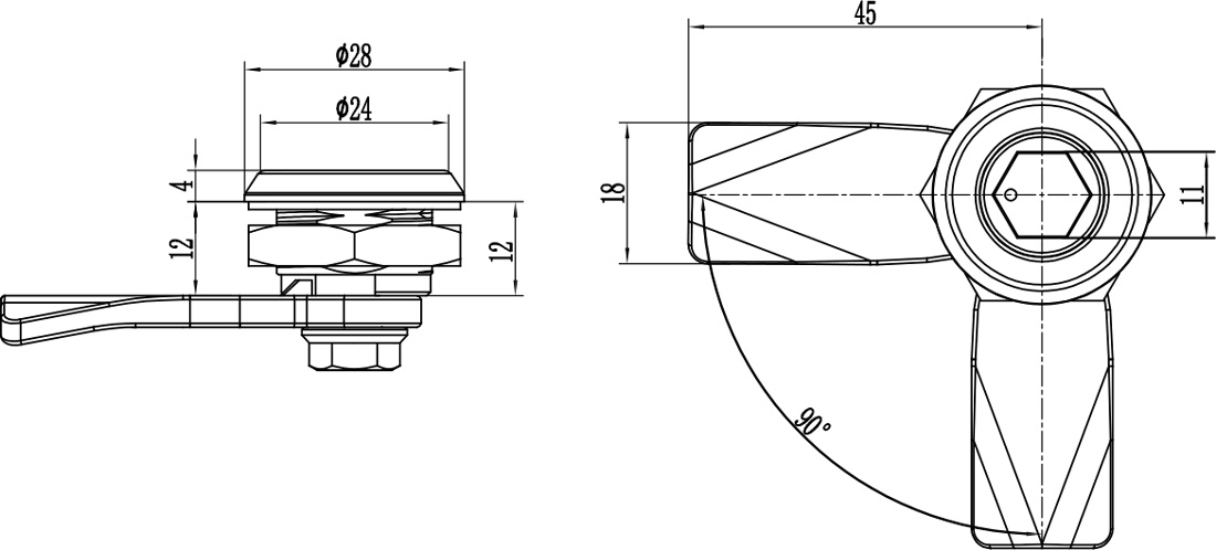 Quarter Turn Latch D1-1400