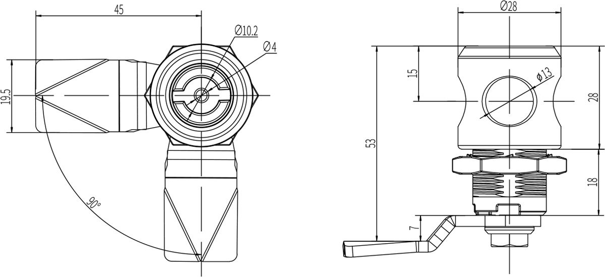 Quarter Turn Latch D1-1413(MS763)