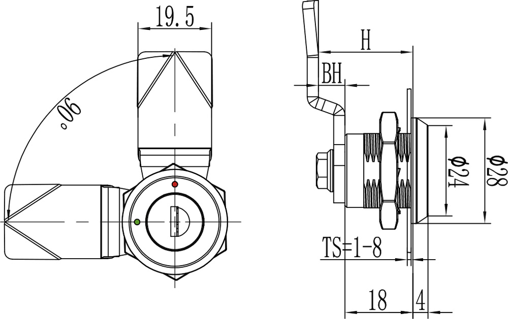 Quarter Turn Latch D3-1510(MS705-3E-1)
