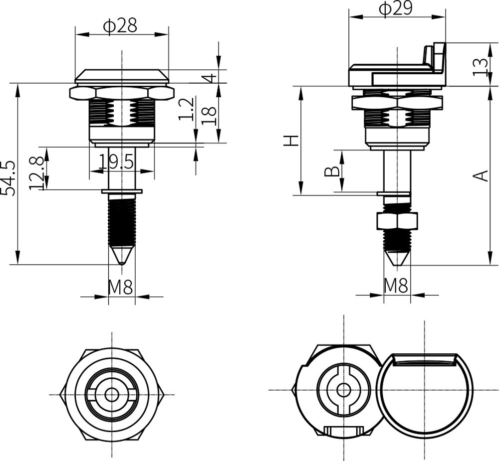Quarter Turn Latch MS704