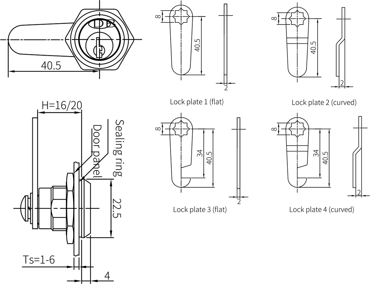 Quarter Turn Latch-New Eccentric Lock File Lock