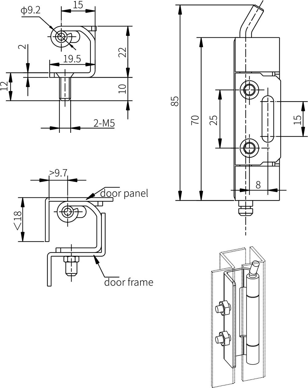 Removable Hinge CL066