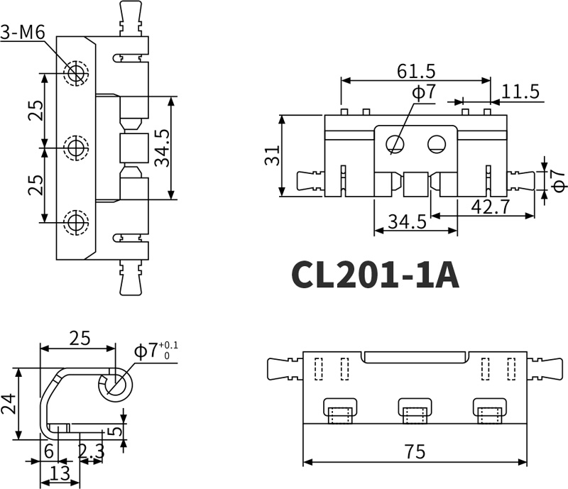 Removable Hinge CL201-1
