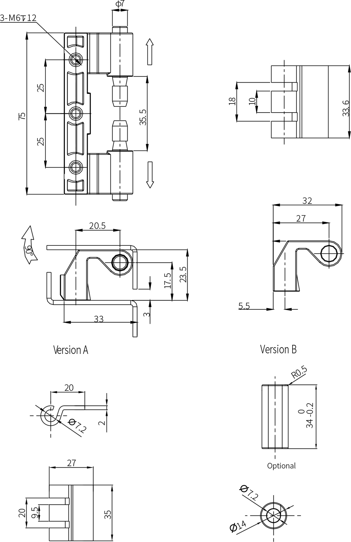 Removable Hinge CL201-1