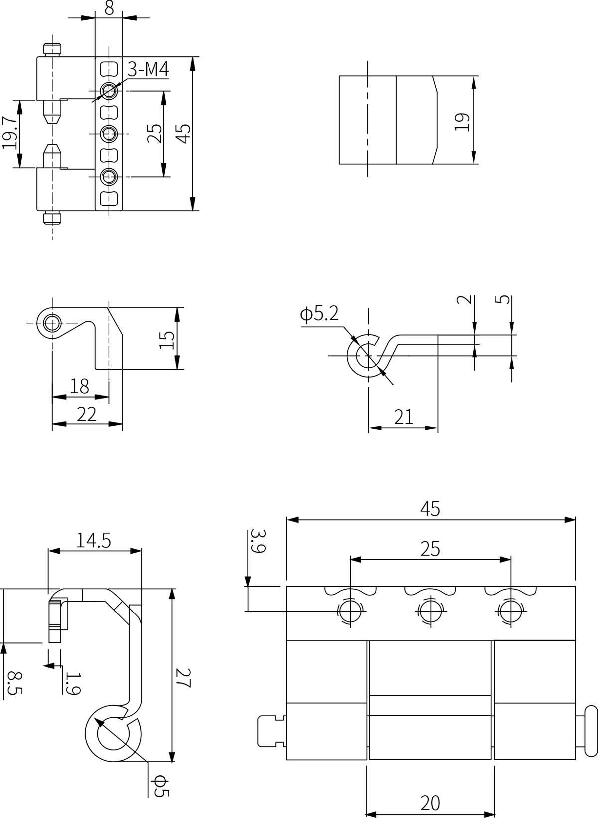 Removable Hinge CL201-3