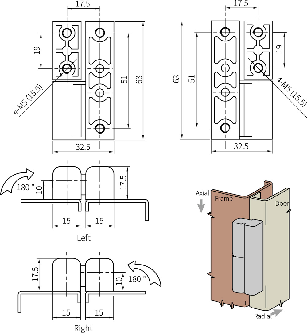 Removable Hinge CL203-1