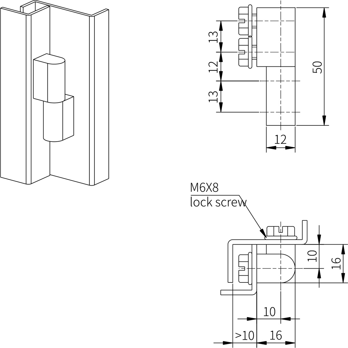 Removable Hinge CL204-7