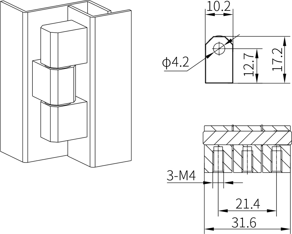 Removable Hinge CL206-4
