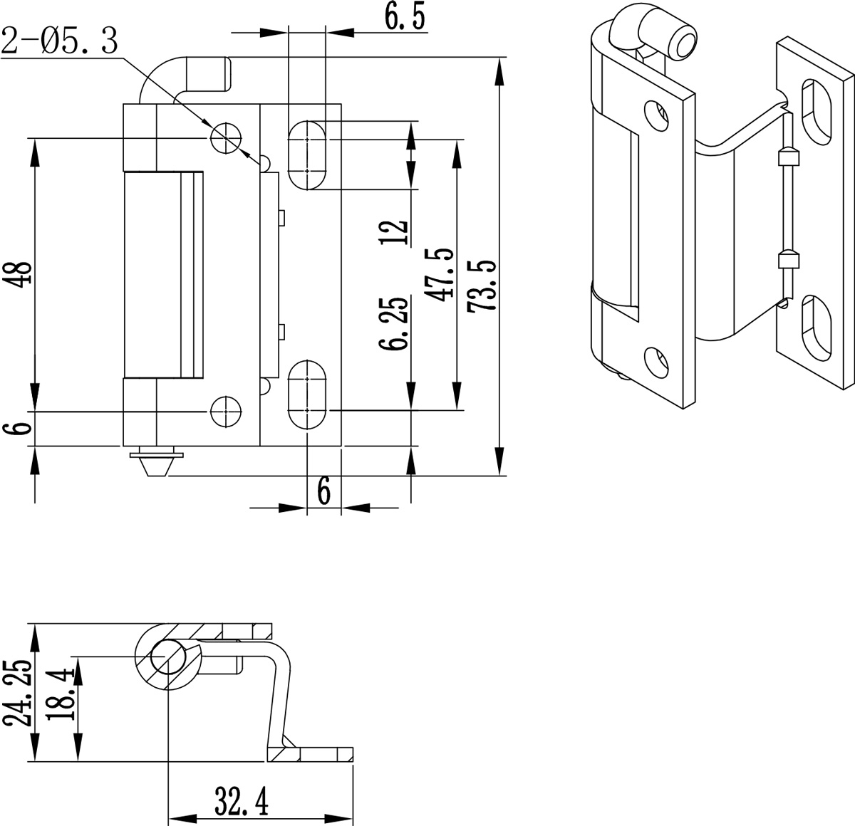 Removable Hinge H5-5001
