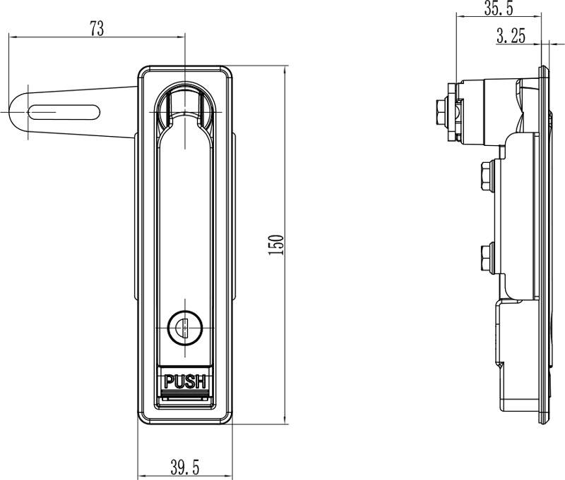 Swing Handle Lock A-1180-1(MS712)