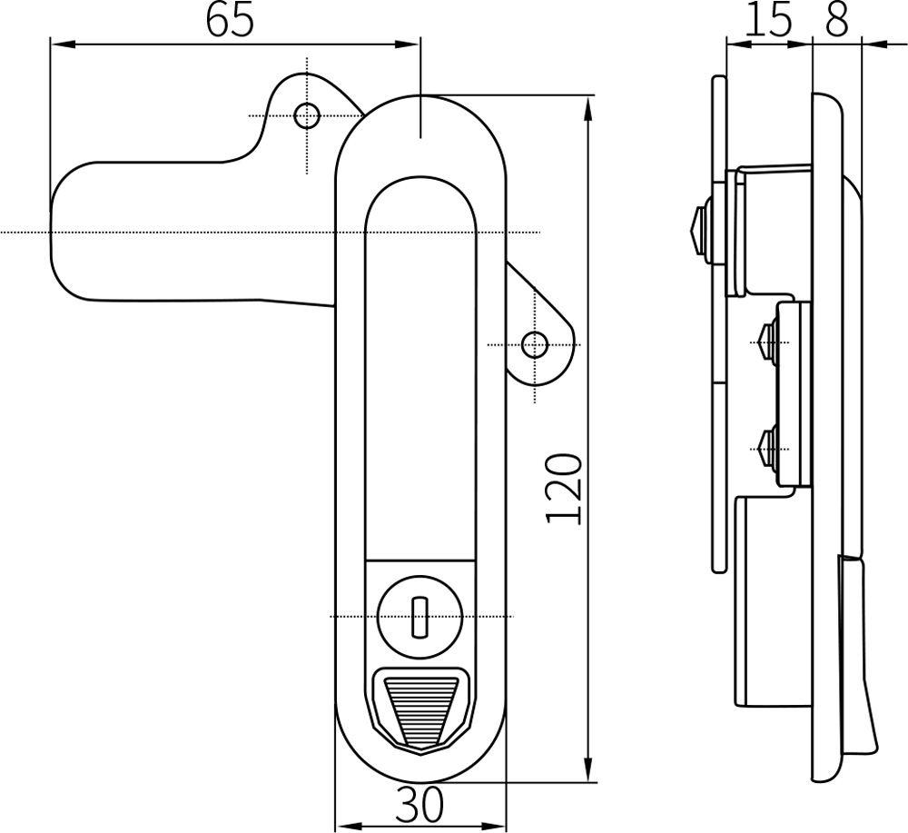 Swing Handle Lock AB302-G