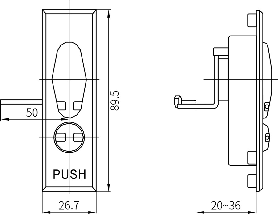 Swing Handle Lock MS505-2