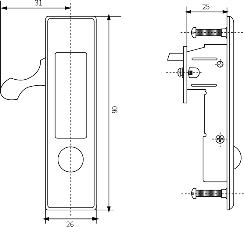 Swing Handle Lock MS507