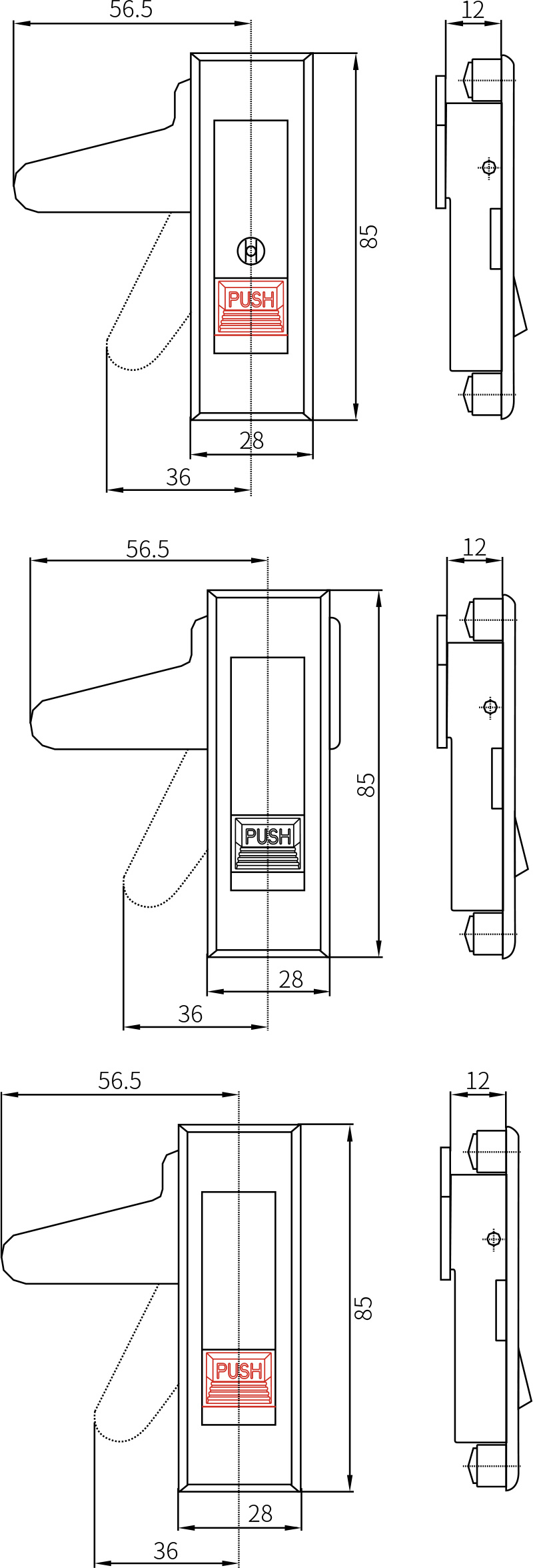 Swing Handle Lock MS603