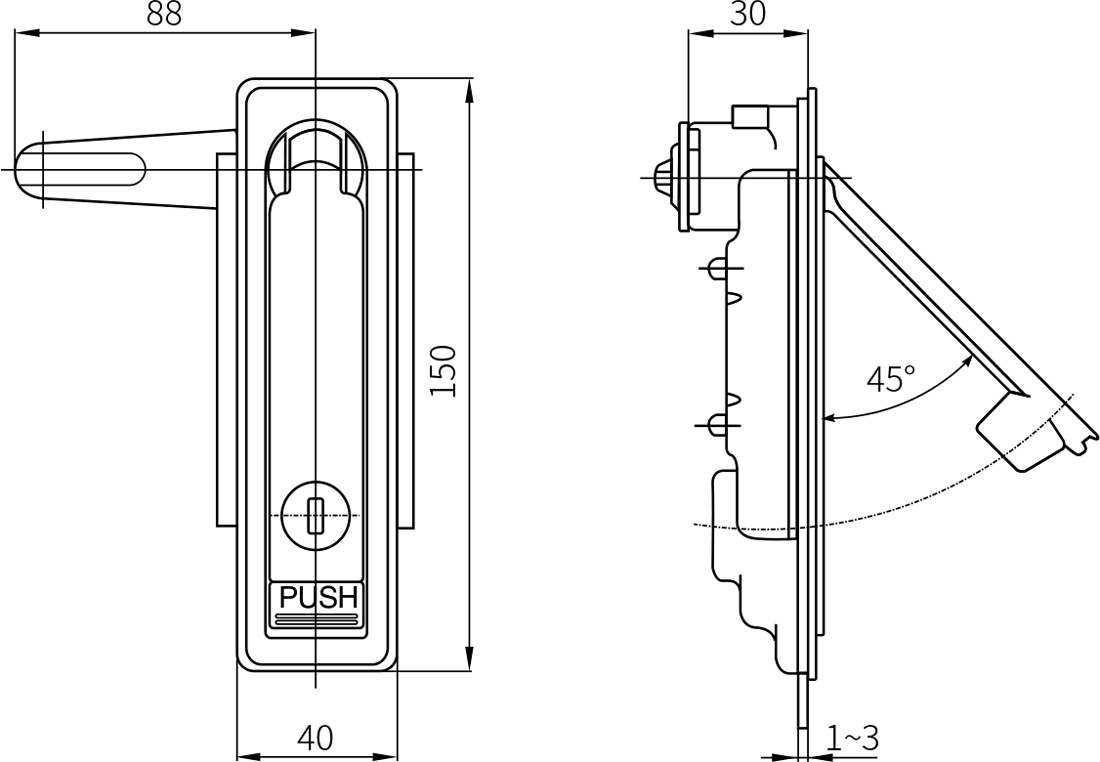 Swing Handle Lock MS712