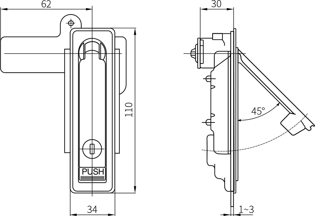 Swing Handle Lock MS713
