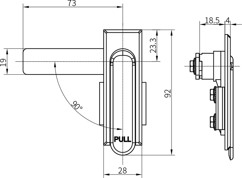 Swing Handle Lock MS717-1