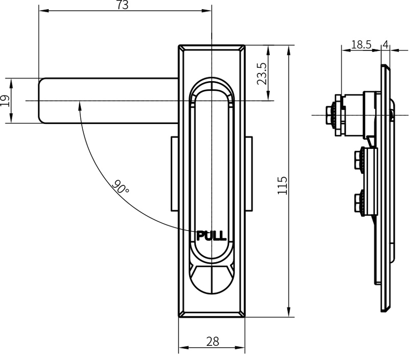 Swing Handle Lock MS717-2