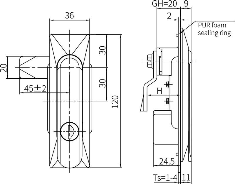 Swing Handle Lock MS861-4