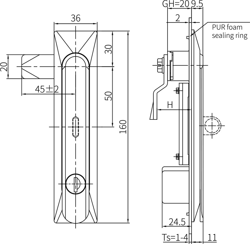 Swing Handle Lock MS861-2